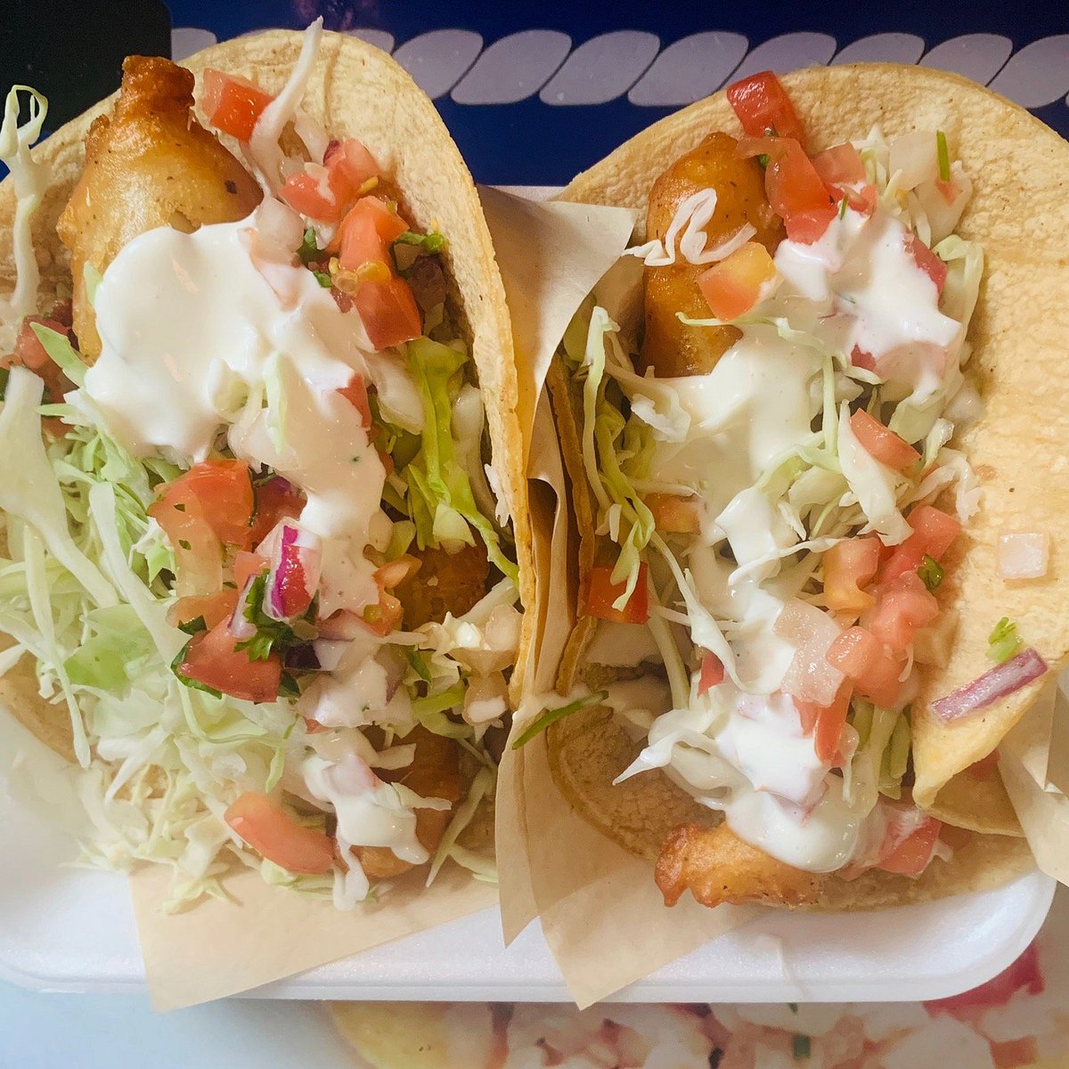 Mariscos German Taco Truck signature dishes Fish Tacos
Crazy Tostada
Carne Asada Burrito